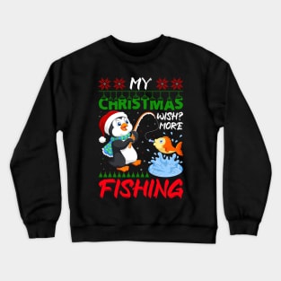 Christmas Fishing Crewneck Sweatshirt